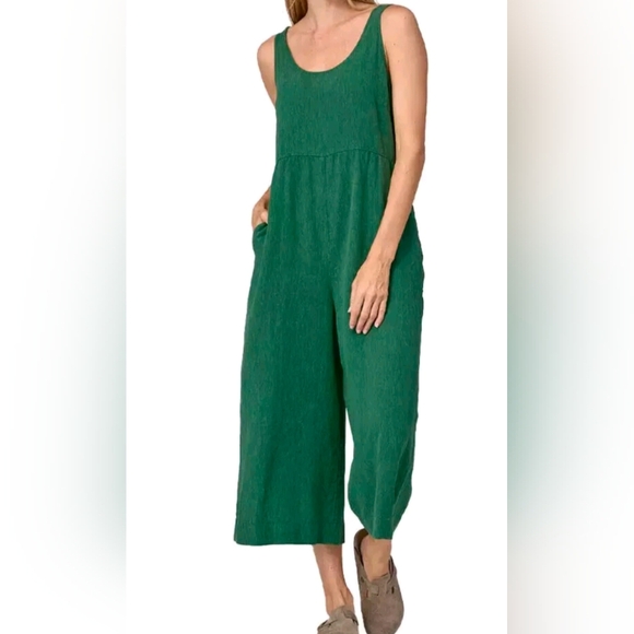 PATAGONIA Womens Garden Island Jumpsuit Whole Weave Conifer Green Size Medium - Picture 3 of 10